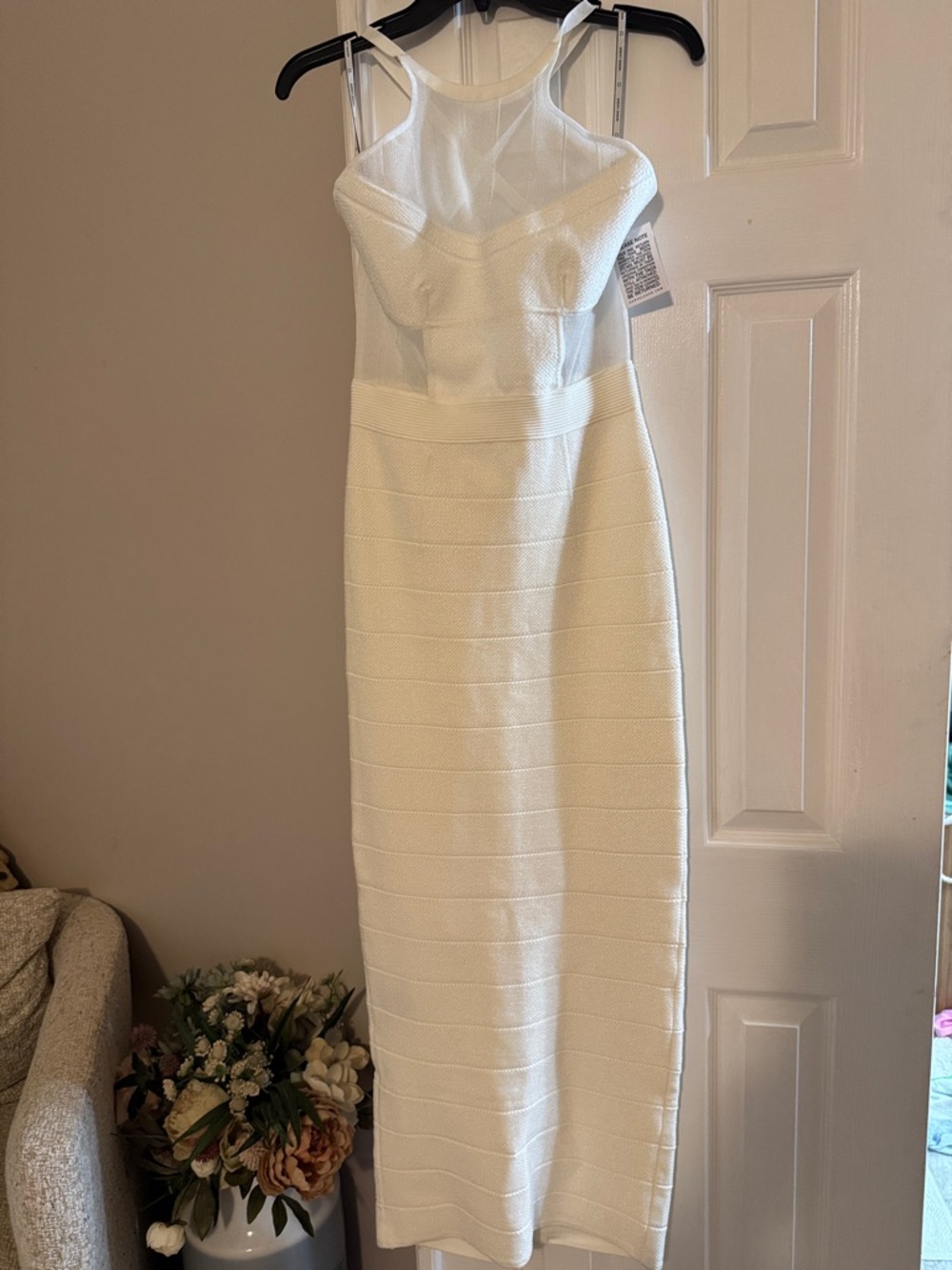 Herve Leger Textured bandage and stretch-knit maxi dress- NWT